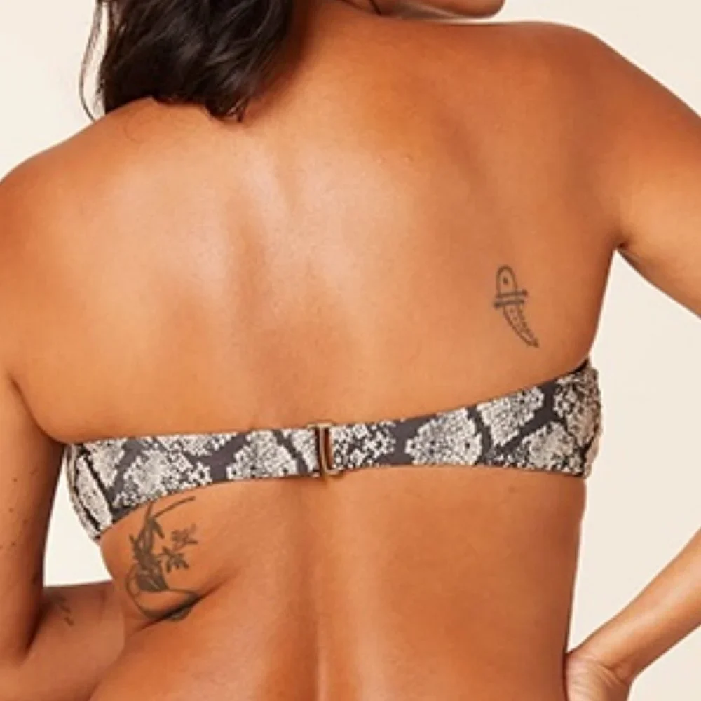 Andie Swim NWT Scala Bikini Top in Snake size Medium